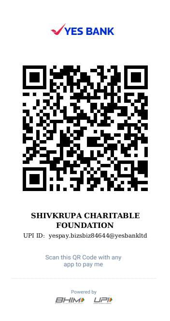 Donation QR code for Shivkrupa Old Age Home