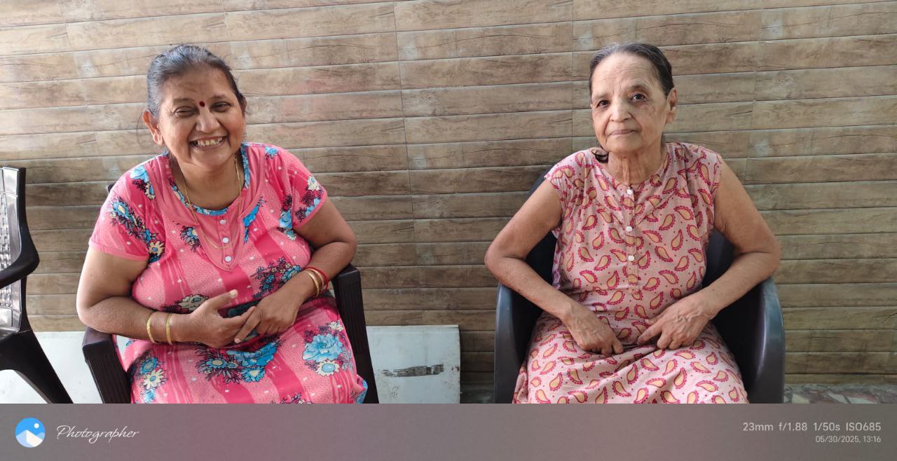 Senior residents in comfortable common area